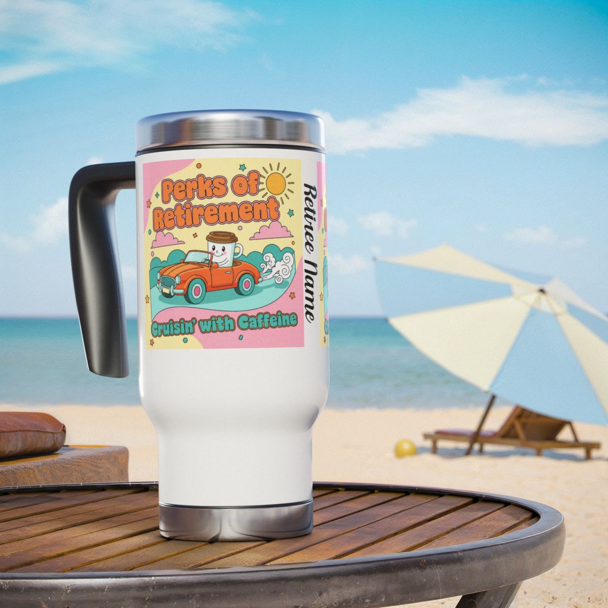 Perks of Retirement Cruisin with Caffeine Mug