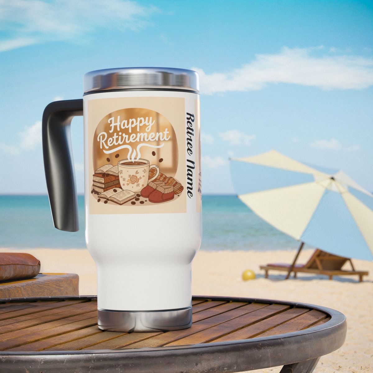 Personalized Happy Retirement Travel Mug