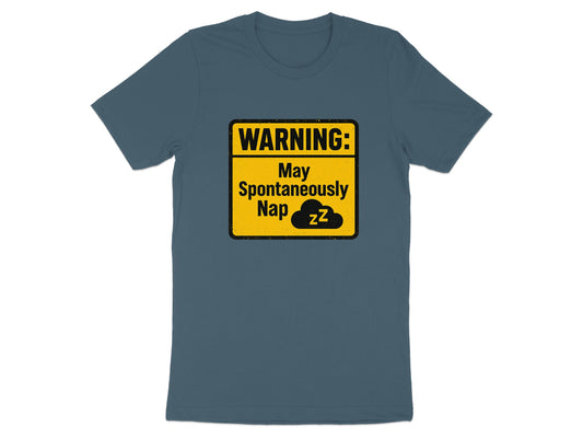 WARNING May Spontaneously Nap | Dark Heaterh Color Bella T-Shirts - Retiree Gifts Retirement Party