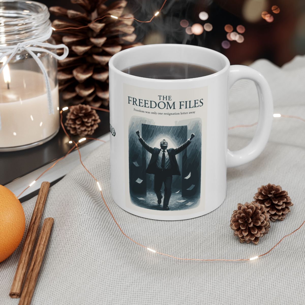The Freedom Files Freedom was Only One Away | |Perfect retirement gifts for all Personalized Microwavable Ceramic Mugs 11oz 15oz 20o - Retiree Gifts Retirement Party