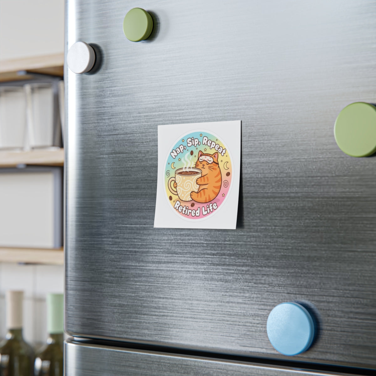 Funny Retired Life Refrigerator Magnet Hilarious Design
