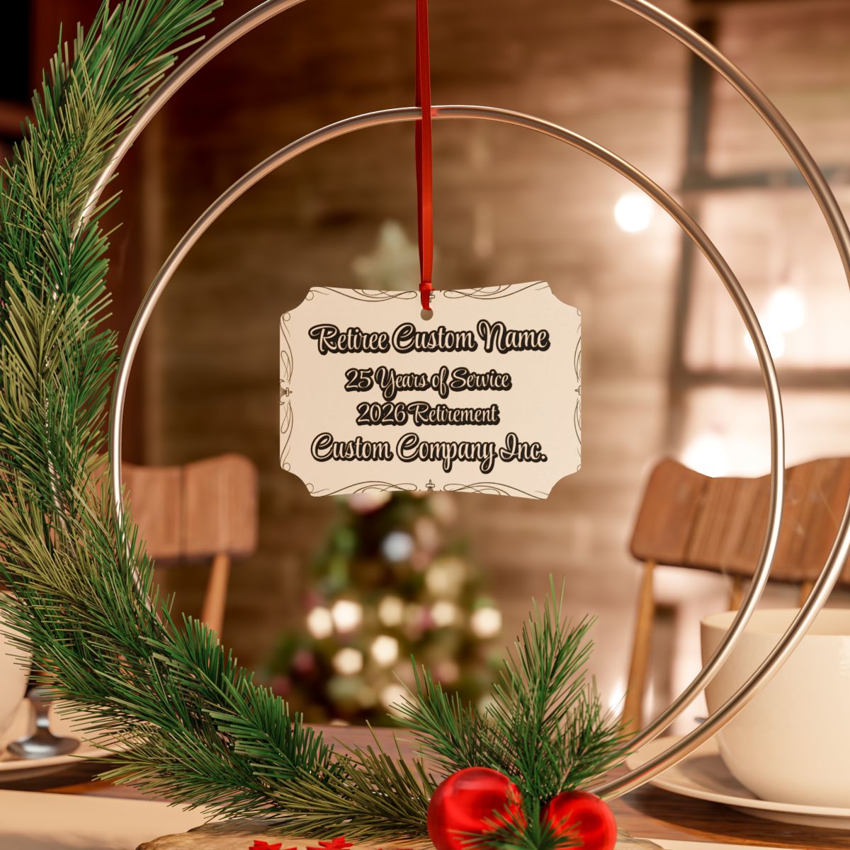 Personalized Retirement Ornament with Custom Name
