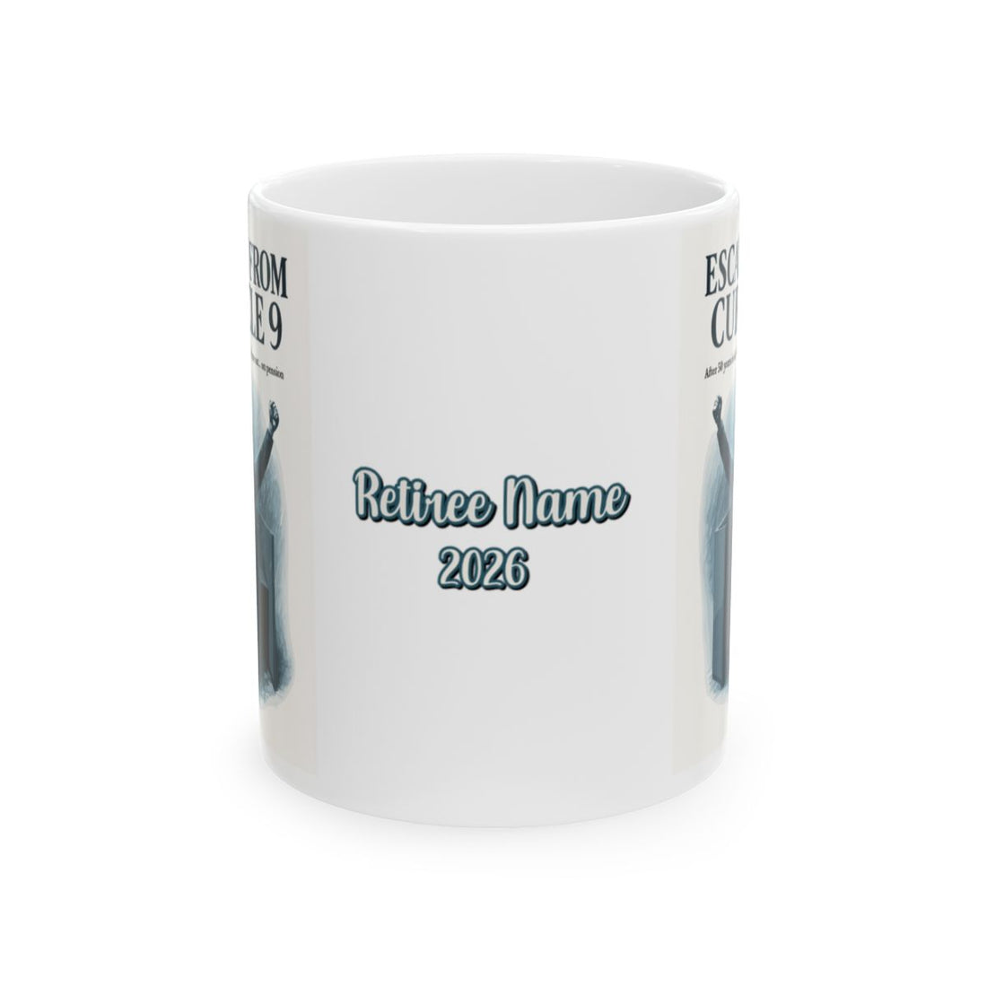 Escape From Cubicle 9 After 50 Years | The Pension | Personalized Microwavable Ceramic Mugs 11oz 15oz 20o - Retiree Gifts Retirement Party