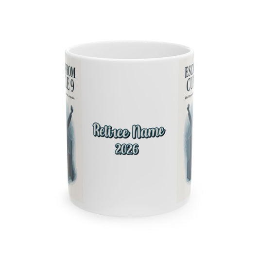 Escape From Cubicle 9 After 50 Years | The Pension | Personalized Microwavable Ceramic Mugs 11oz 15oz 20o - Retiree Gifts Retirement Party