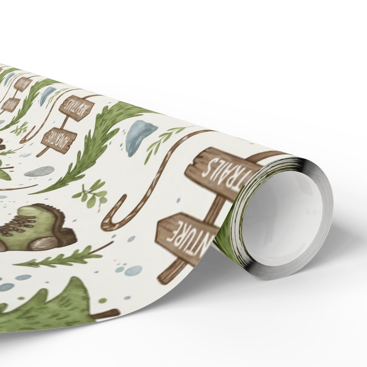 Adventure Trail Signs Camping Themed Wrapping Paper