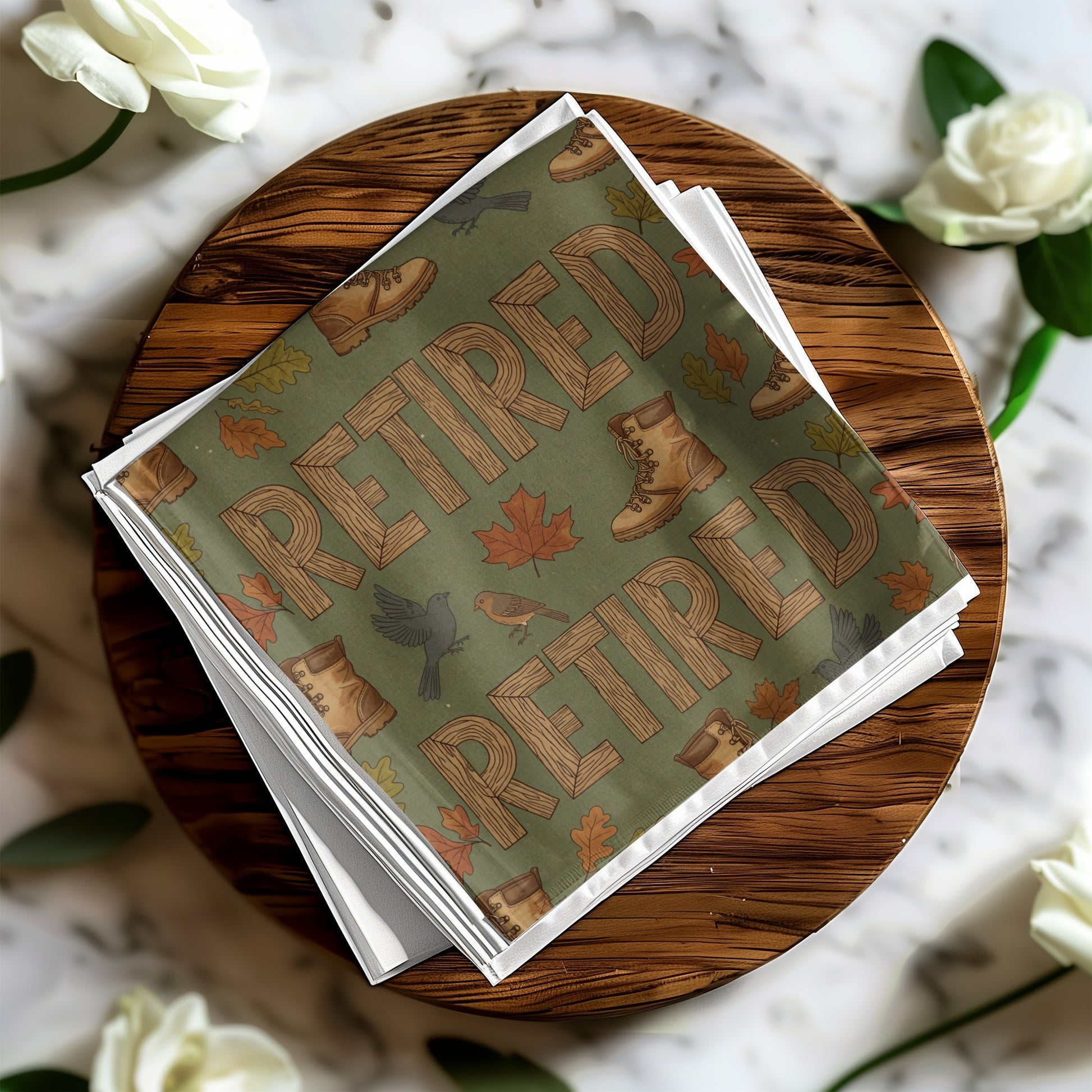 Retired Theme Custom Folded Decorative Paper Product