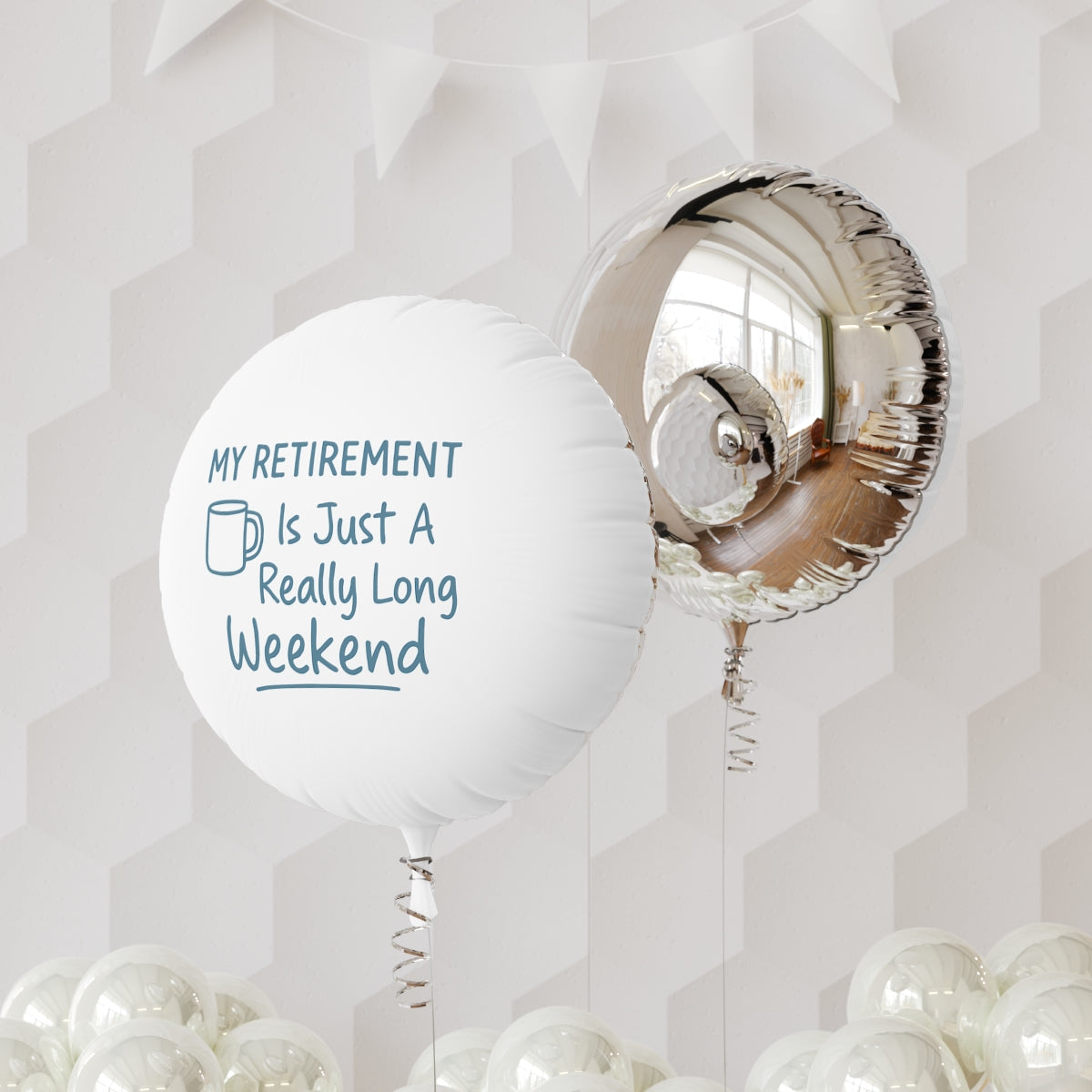 My Retirement Just a Long Weekend | Personalized Retirement Gift Ideas | This custom Mylar Ballons 11in or 22in - Retiree Gifts Retirement Party