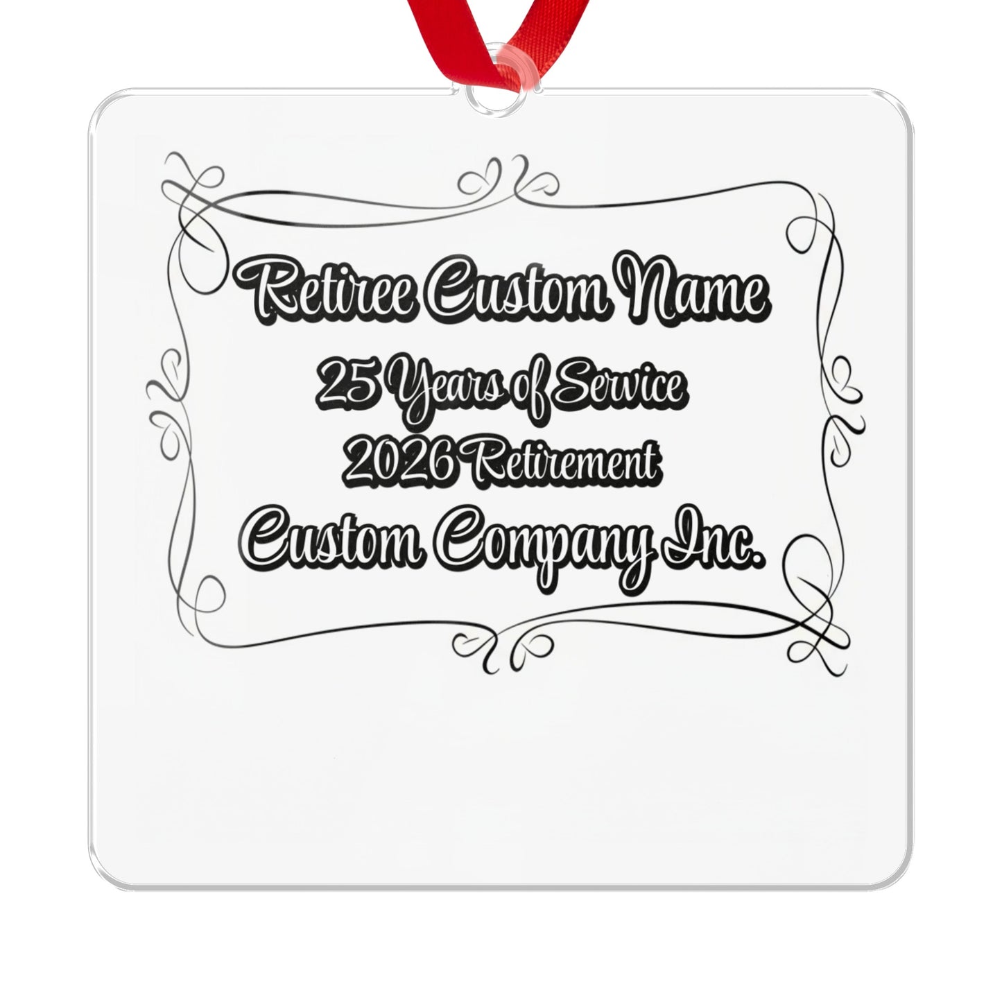 Custom Company Inc 25 Years of Service Retirement product