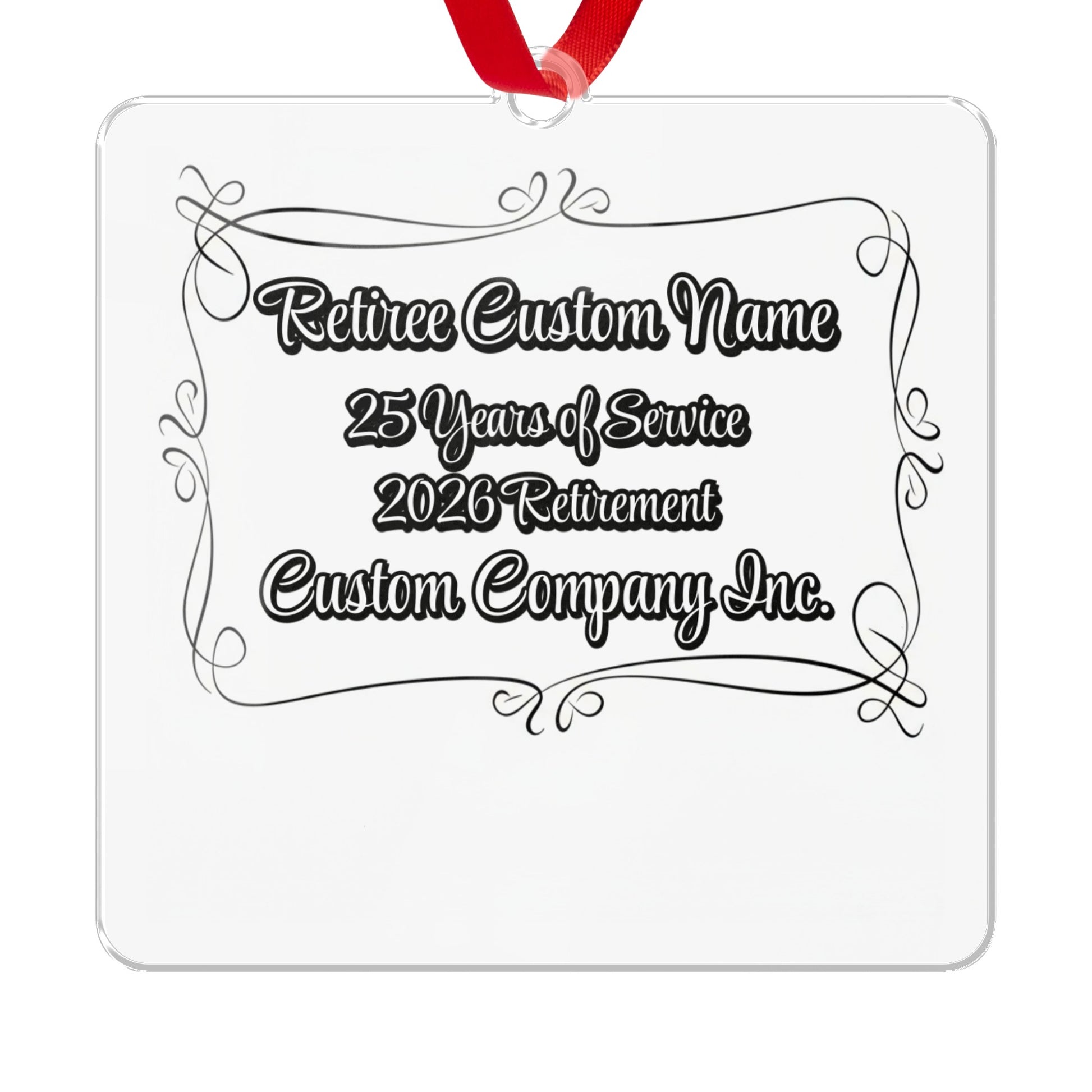 Custom Company Inc 25 Years of Service Retirement product