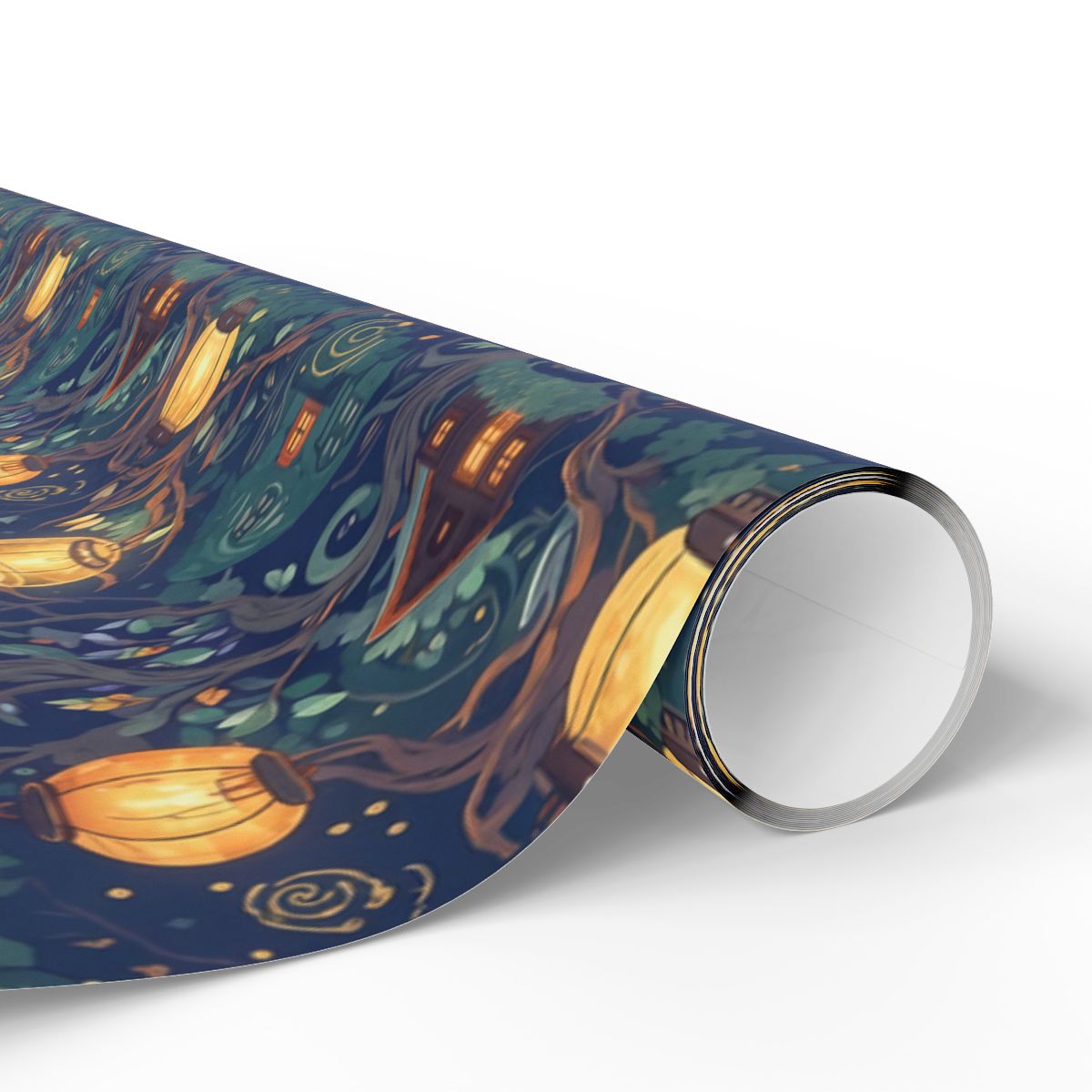 Enchanted Forest Lanterns Wrapping Paper Roll Product