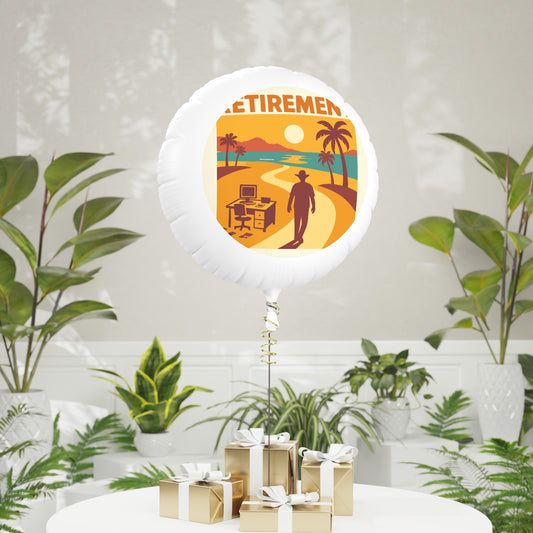 Retirement Dream Awaits At End | Personalize Design | Retirement Themed Mylar Ballons 11in or 22in - Retiree Gifts Retirement Party