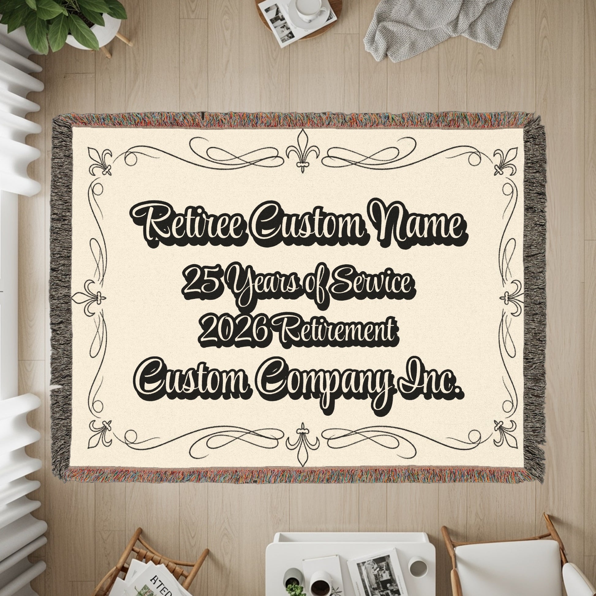Retirement Blanket Custom Name and Years of Service product