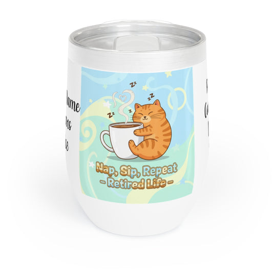 Nap Sip Repeat Retired Life Cat Travel Mug