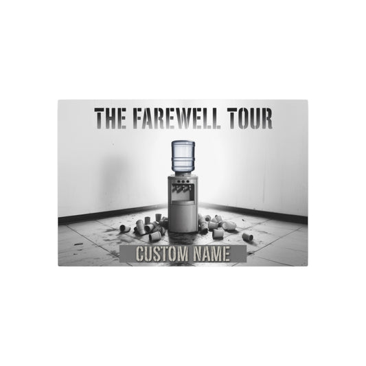 Personalized The Farewell Tour Water Cooler Metal Art Sign - Retiree Gifts Retirement Party