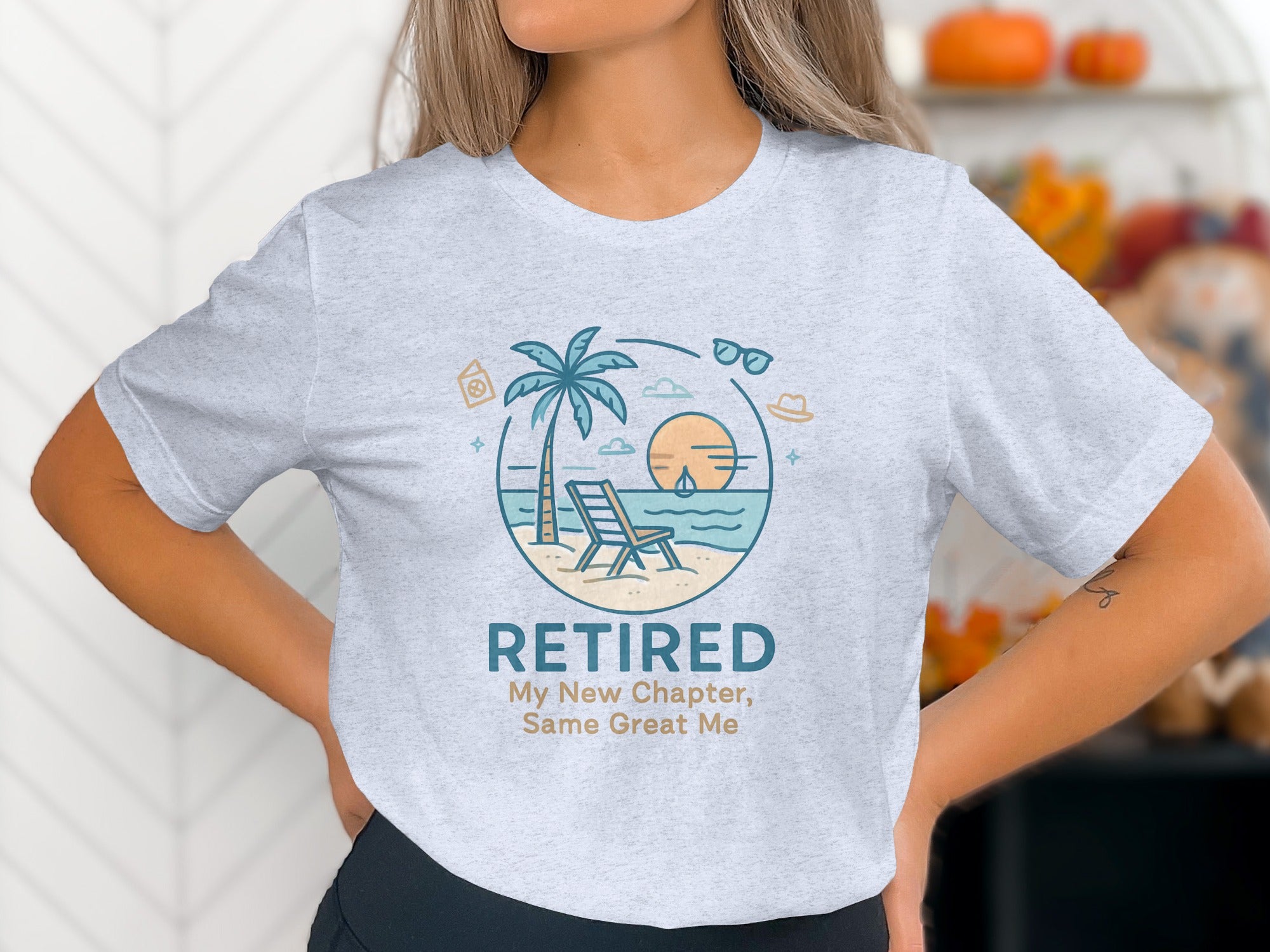 Retired My New Chapter Same Great Me | Retirement Gift | Soft Color Bella T-Shirts - Retiree Gifts Retirement Party
