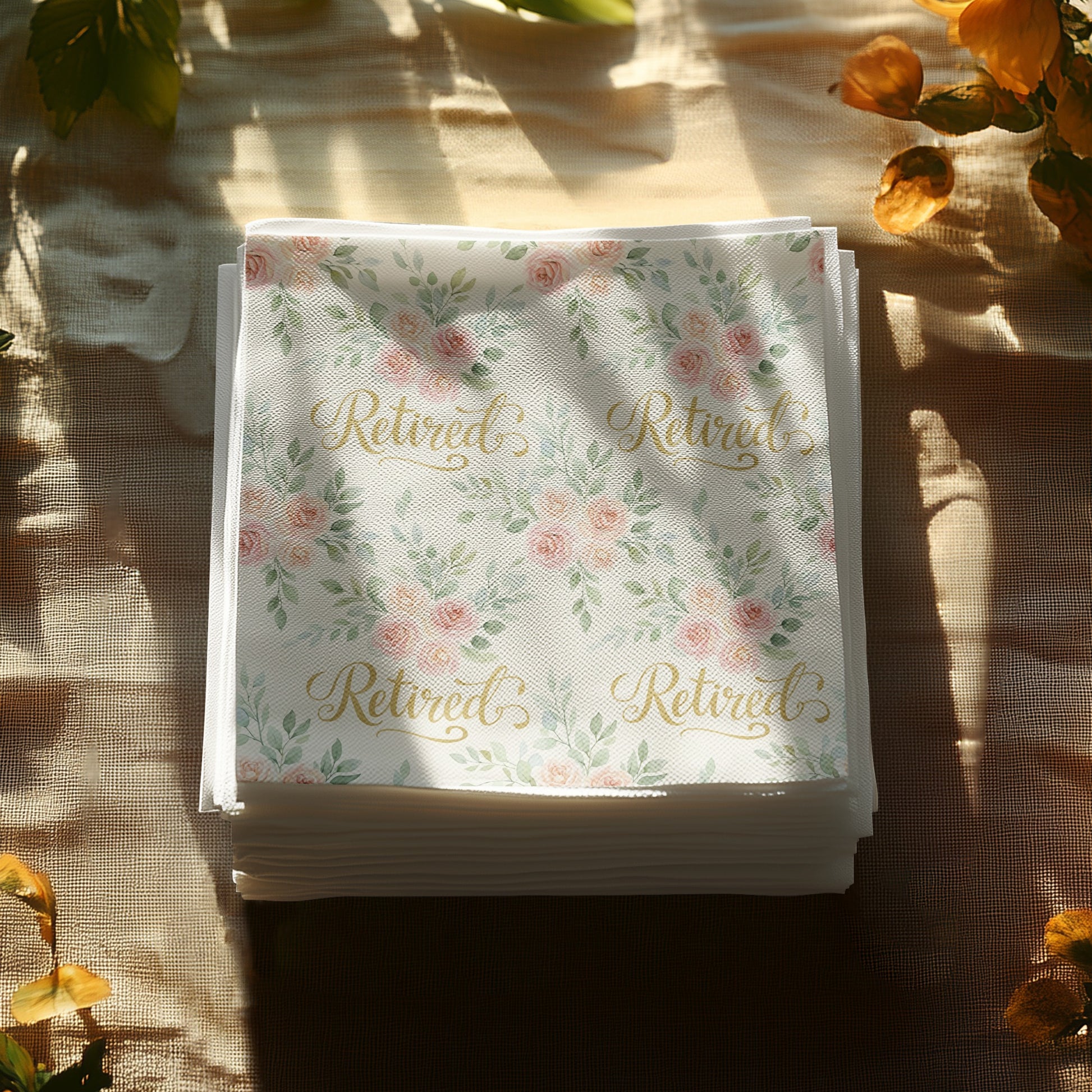 Floral Patterned Retired Celebration Napkins