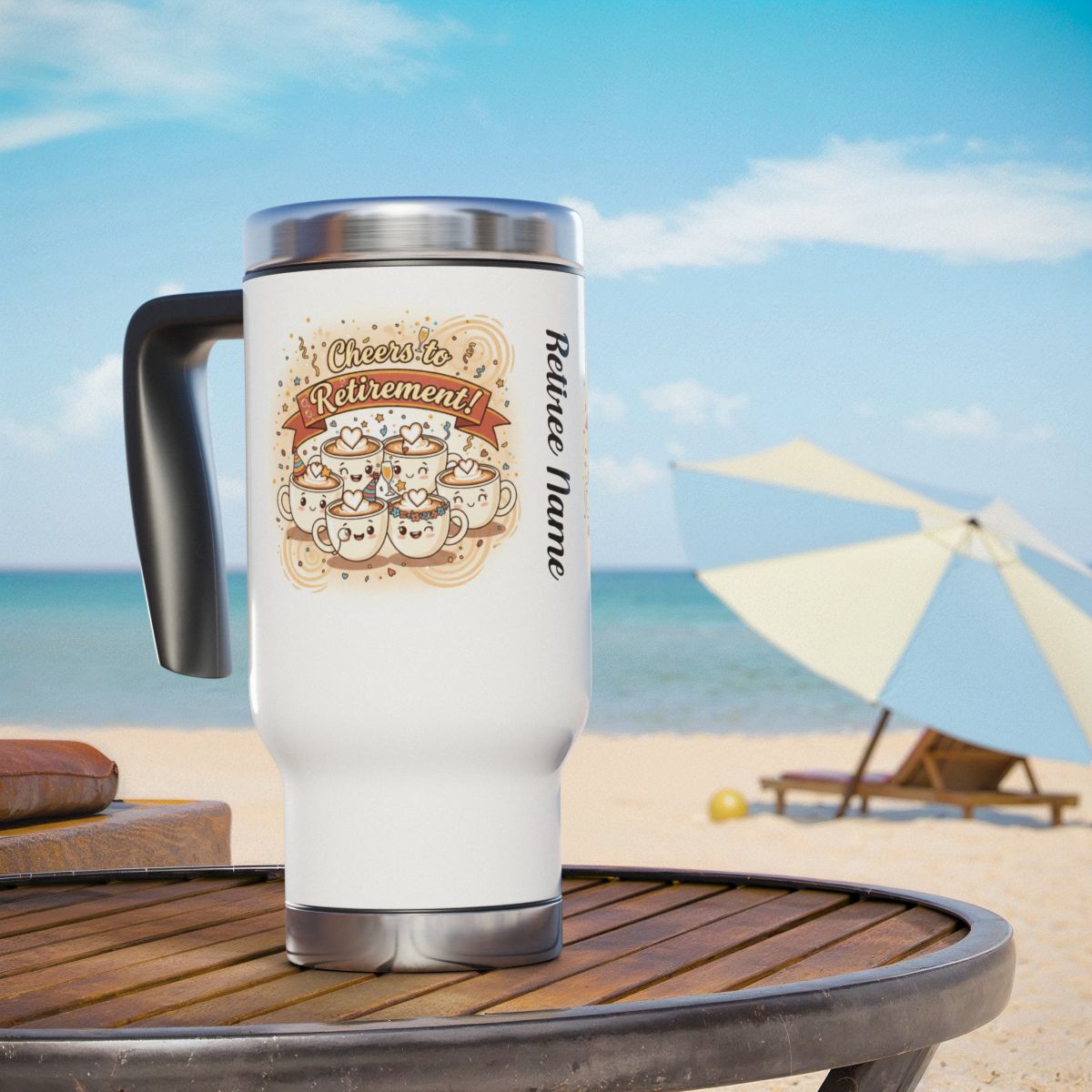 Cheers to Retirement Personalized Travel Mug