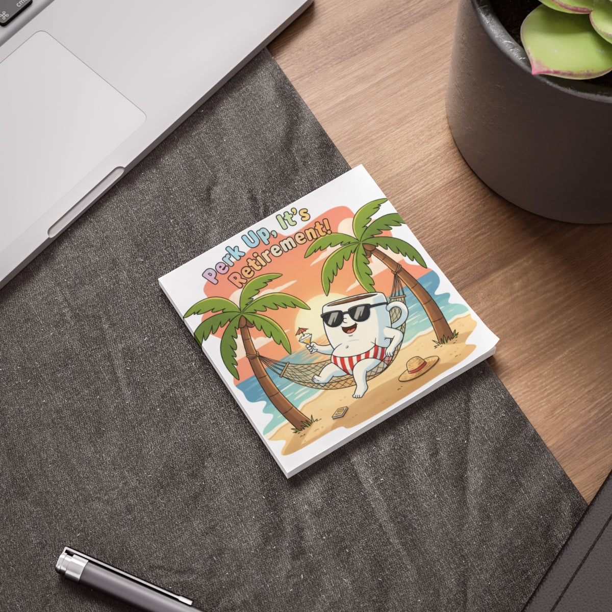 Beach Themed Retirement Sticky Notes Fun Office Accessory