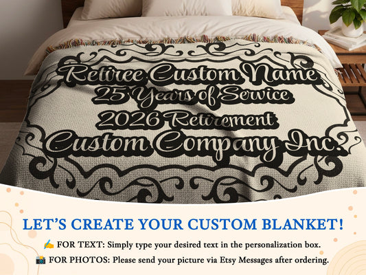 Custom Retirement Blanket 25 Years Service Product
