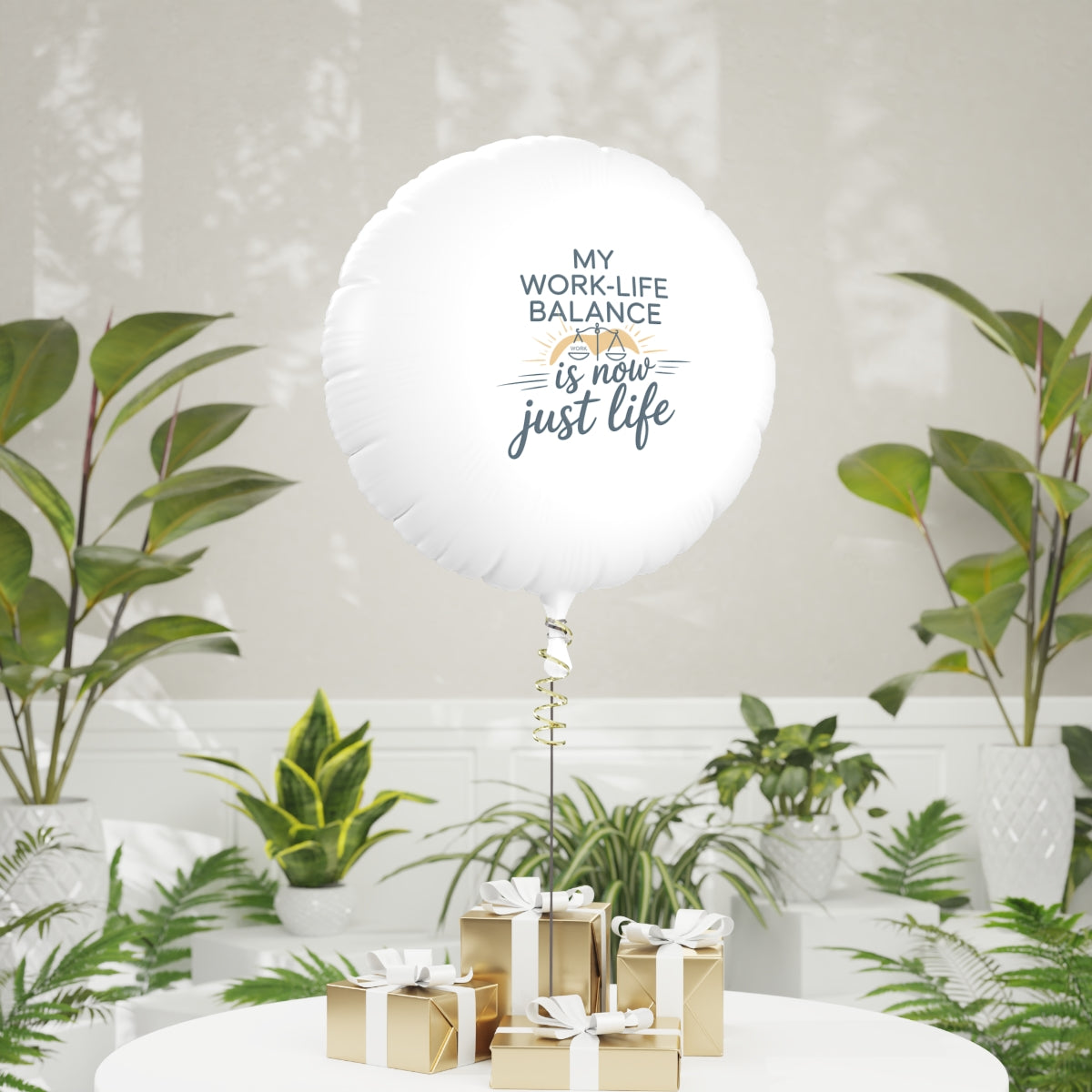 My Work-Life Balance is Now Just Life 22in or 11in Mylar Ballons - Retiree Gifts Retirement Party