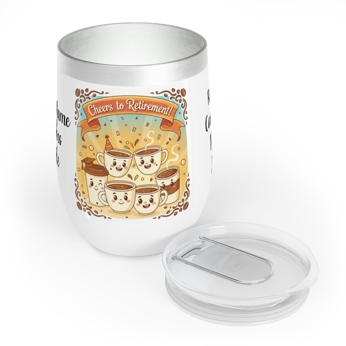 Cheers to Retirement Adorable Coffee Cups Wine Tumbler