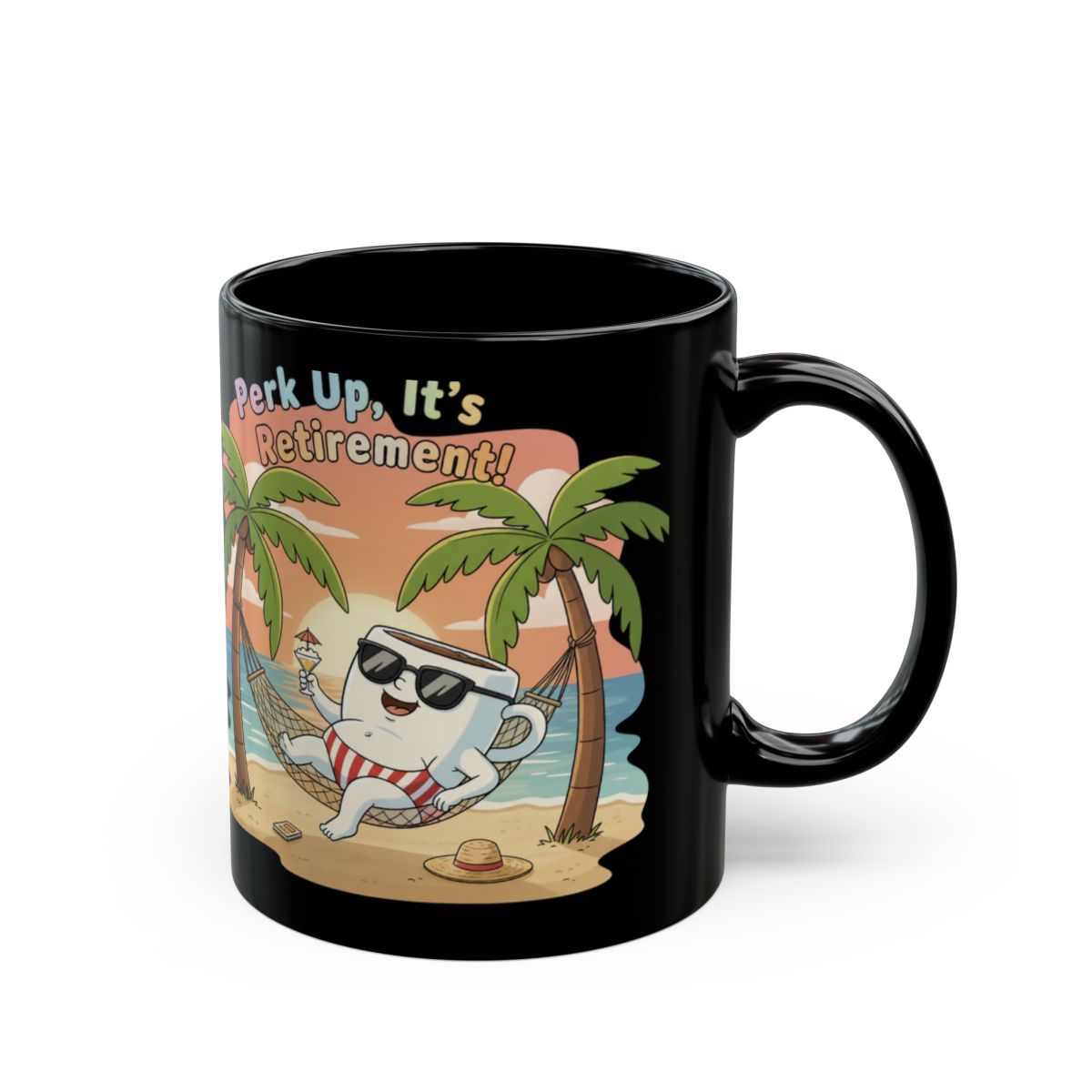 Perk Upp It's Retirement Beach Theme Coffee Mug