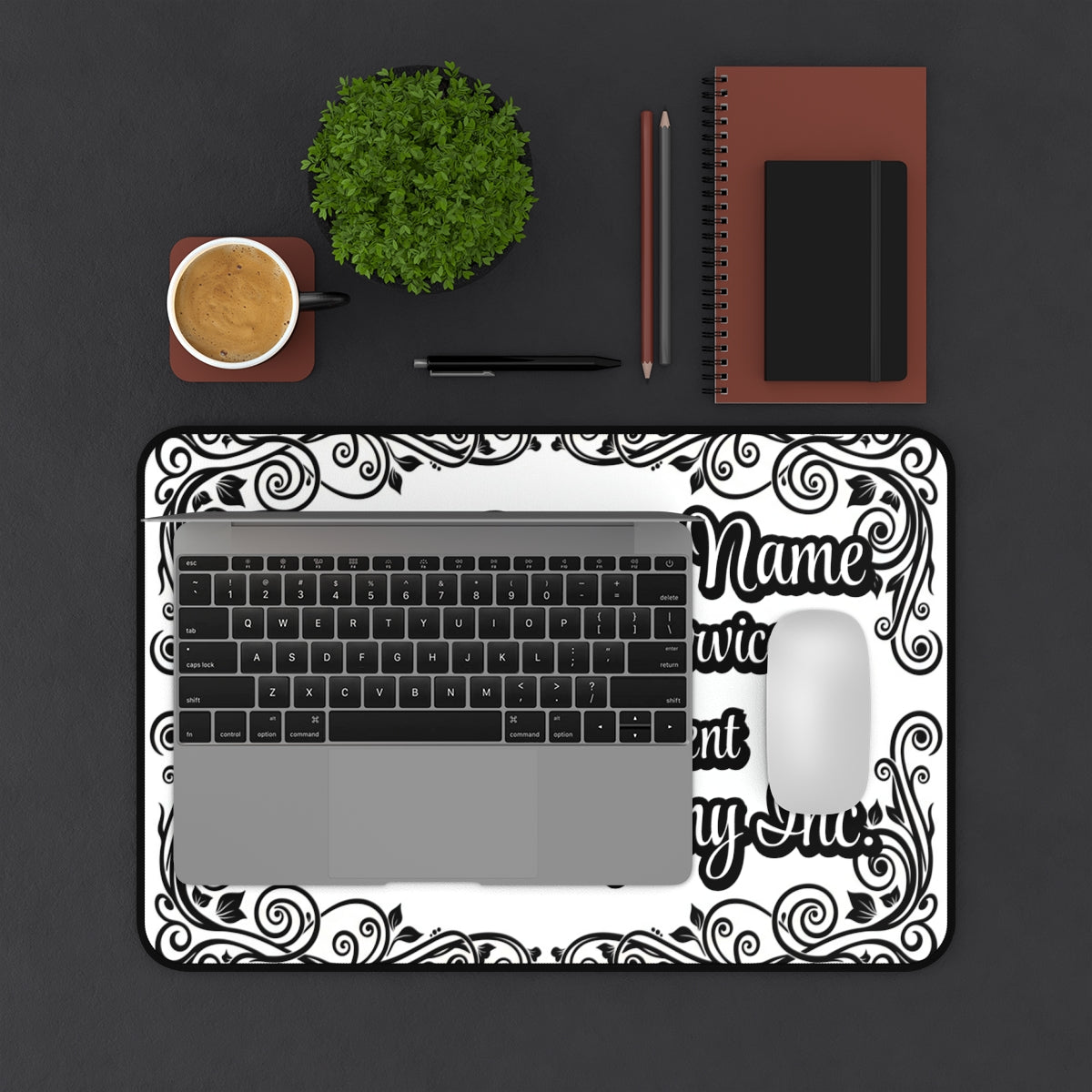 Customizable Office Desk Mat with Artistic Design
