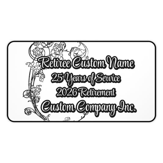 Retiree Custom Name 25 Years of Service Retirement Sign