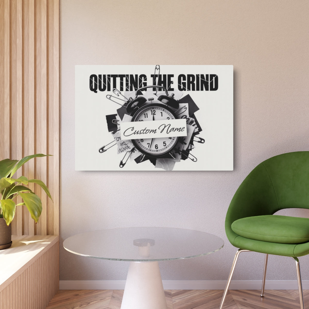 Personalized Quitting the Grind Black and White Metal Art Sign - Retiree Gifts Retirement Party