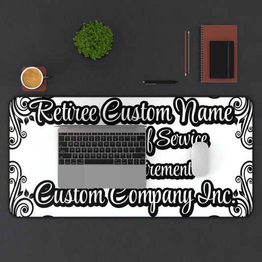 Retiree Custom Name Service Retirement Custom Desk Mat