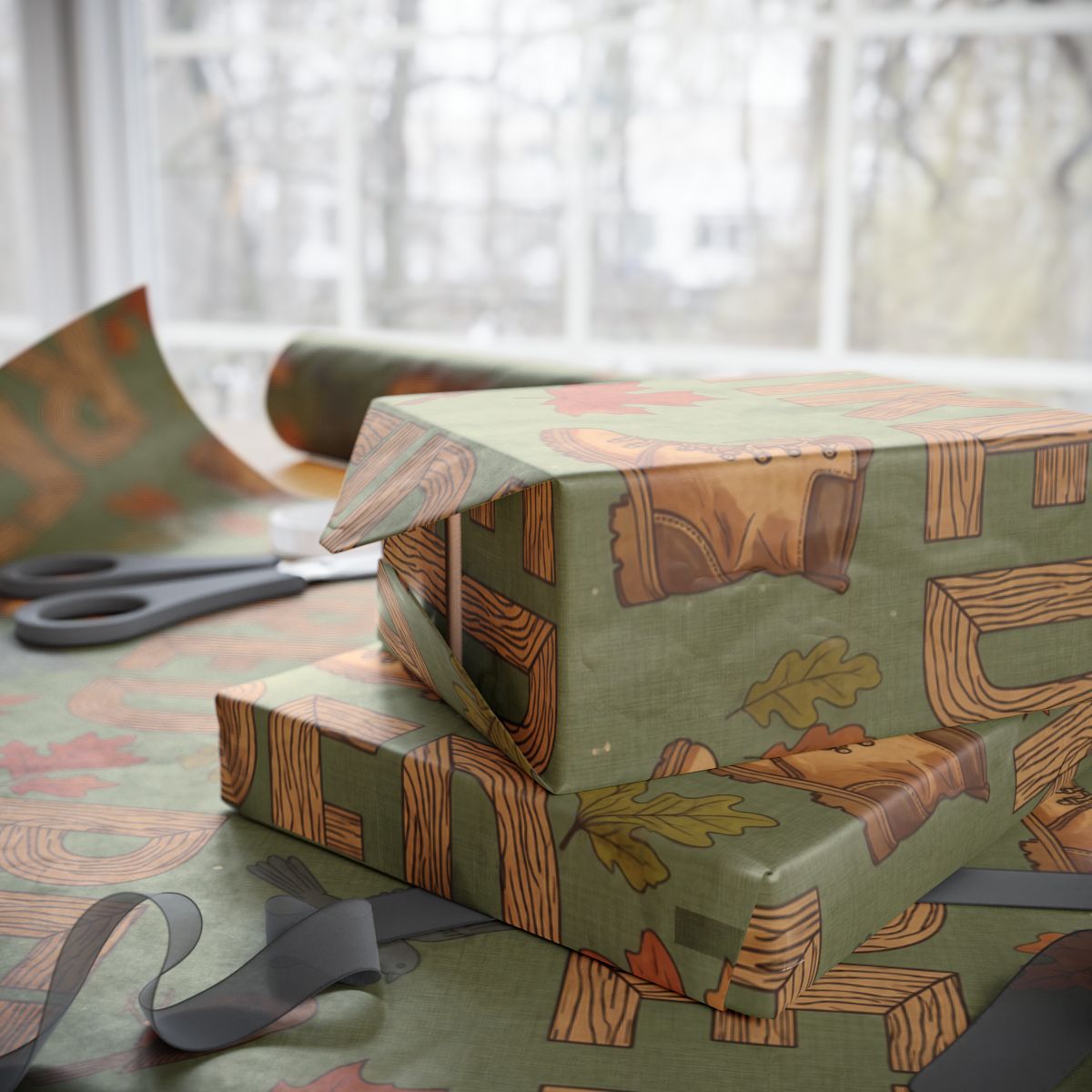 Exquisite Rustic Holiday Gift Wrapping Paper Product
