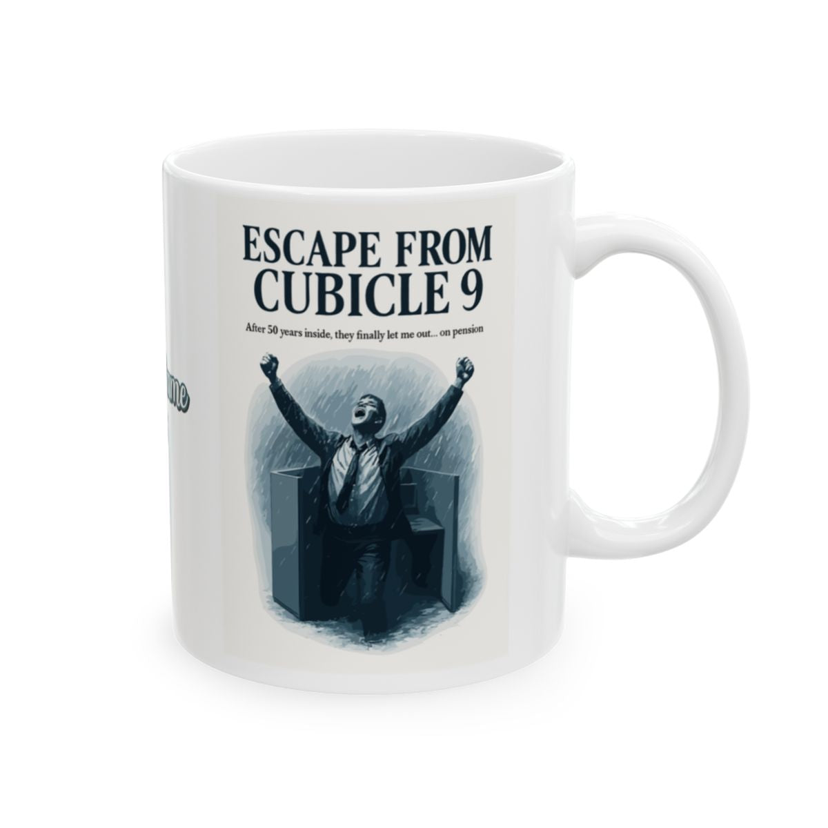 Escape From Cubicle 9 After 50 Years | The Pension | Personalized Microwavable Ceramic Mugs 11oz 15oz 20o - Retiree Gifts Retirement Party