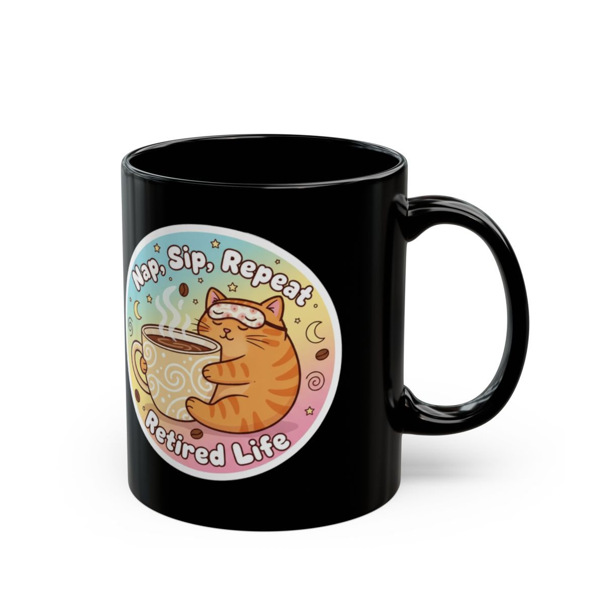 Cozy Cat Nap Sip Repeat Design Coffee Mug