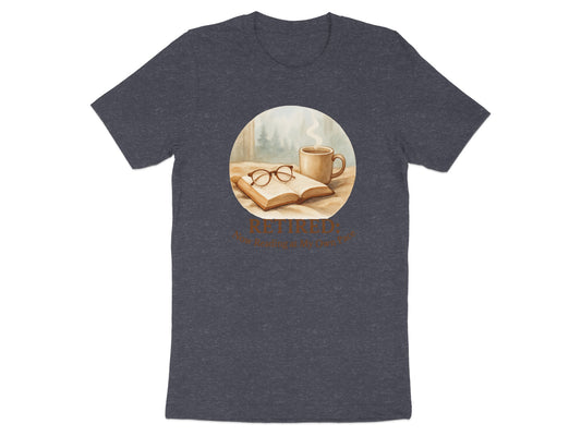 Retired: Now Reading at My Own Pace | Dark Heaterh Color Bella T-Shirts - Retiree Gifts Retirement Party