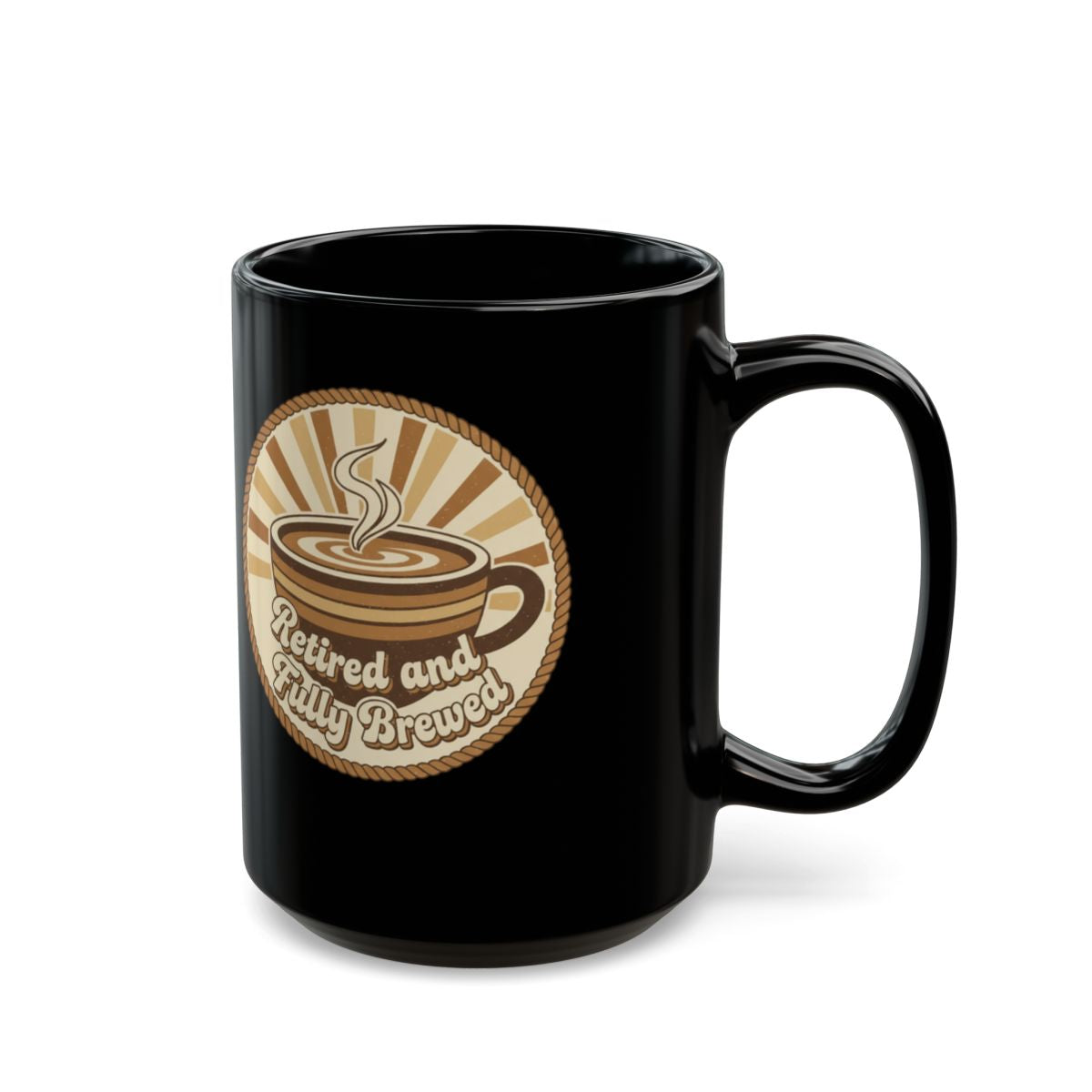 Retired and Fully Brewed Coffee Mug for Relaxing Moments