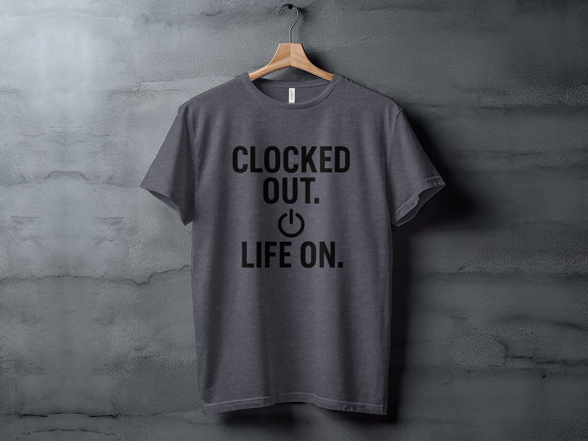 Clocked Out Life On Dark Heaterh Color Bella T-Shirts - Retiree Gifts Retirement Party