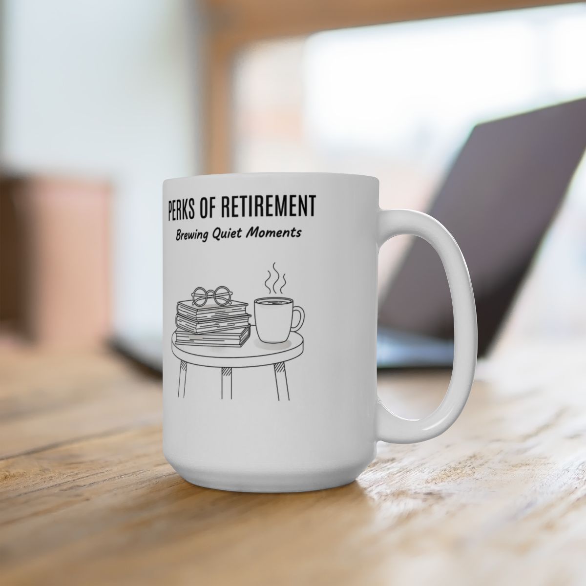 Perks of Retirement Brewing Quiet Moments Mug