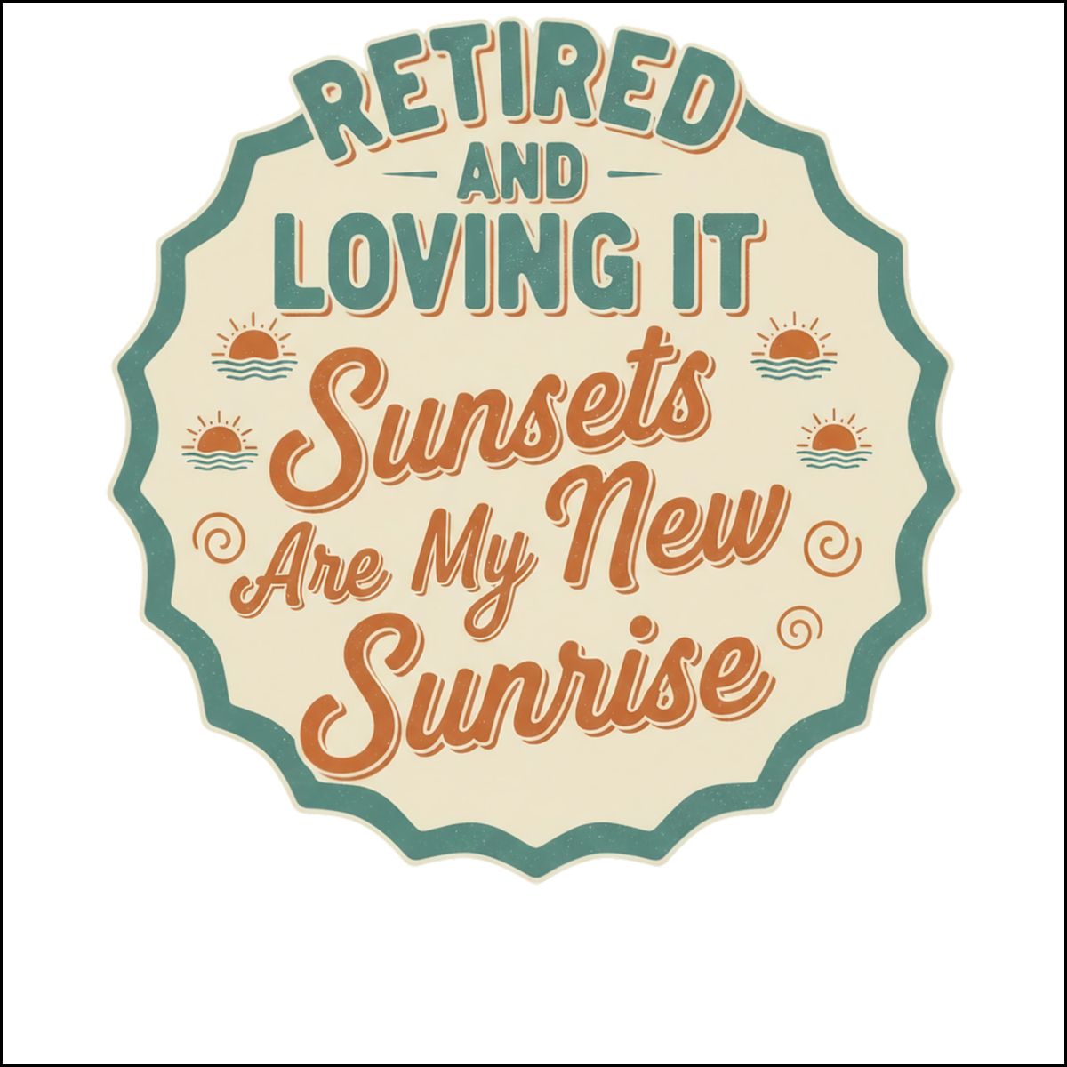 Retired And Loving It Sunsets Are My New Sunrise | Personalized Retirement Custom Cur Ornaments - Retiree Gifts Retirement Party