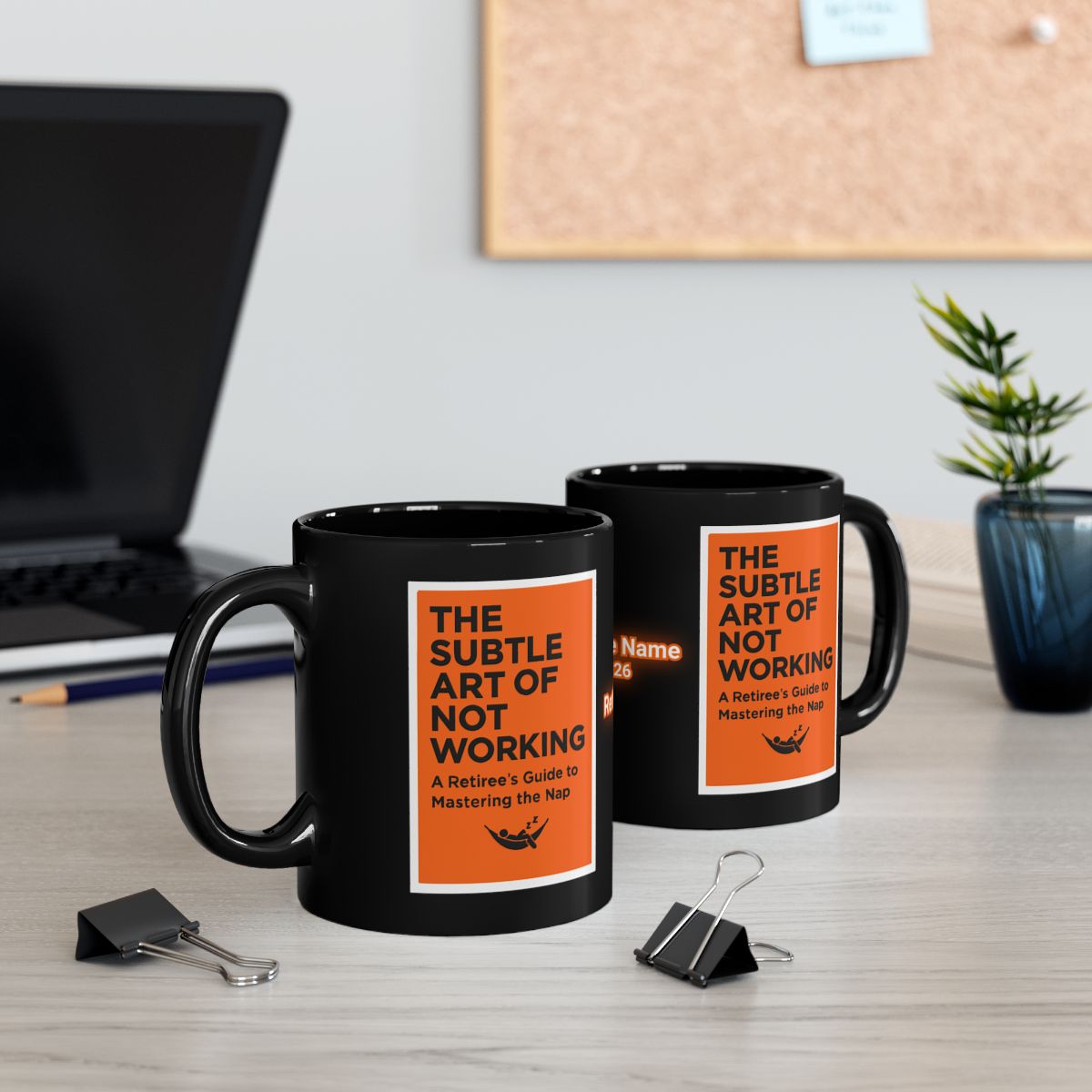 The Subtle Art Of Not Working Black Coffee Mug