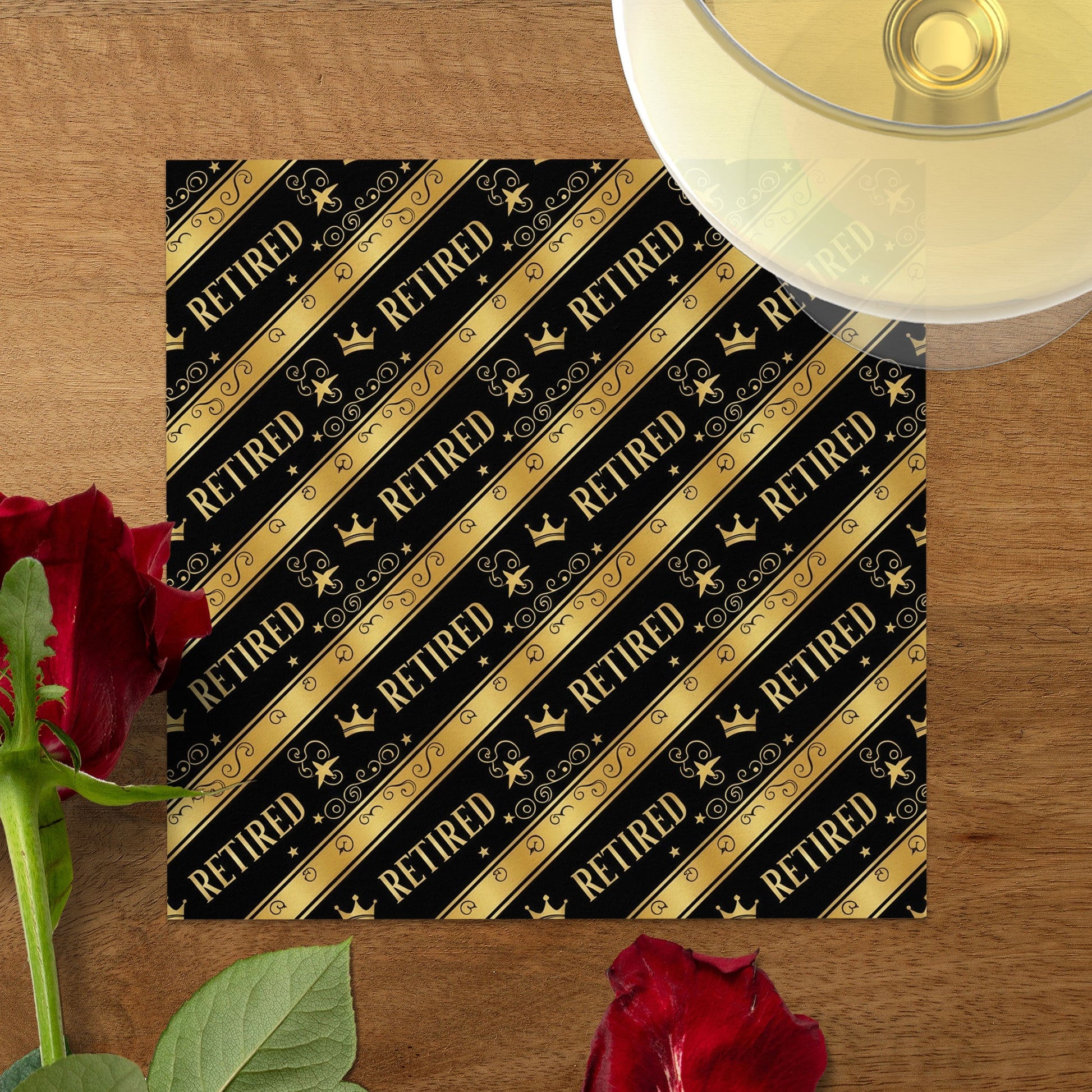 Retired Celebration Party Decorative Napkins