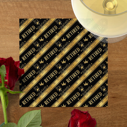 Retired Celebration Party Decorative Napkins