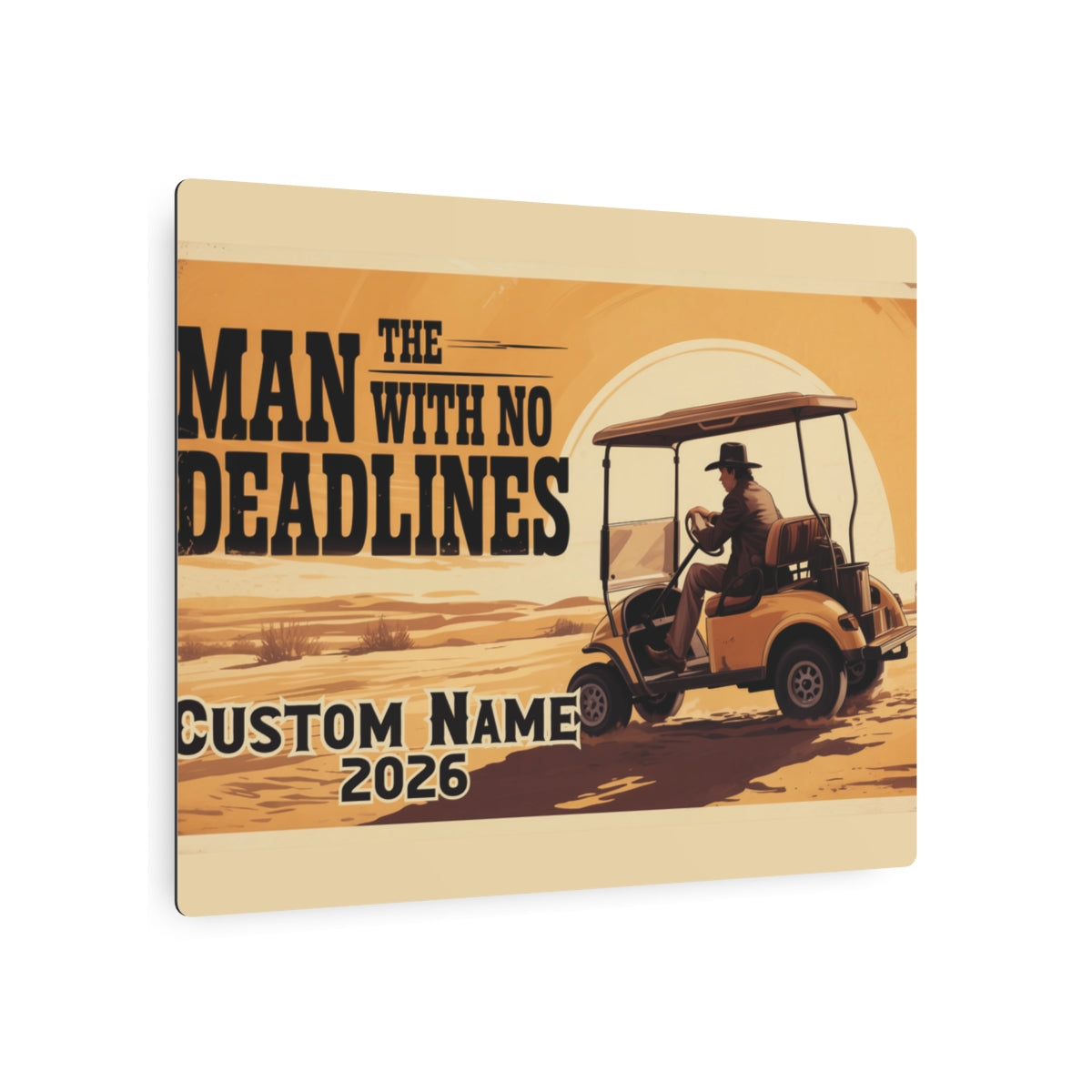 Personalized The Man with No Deadlines Retirement Metal Art Sign - Retiree Gifts Retirement Party