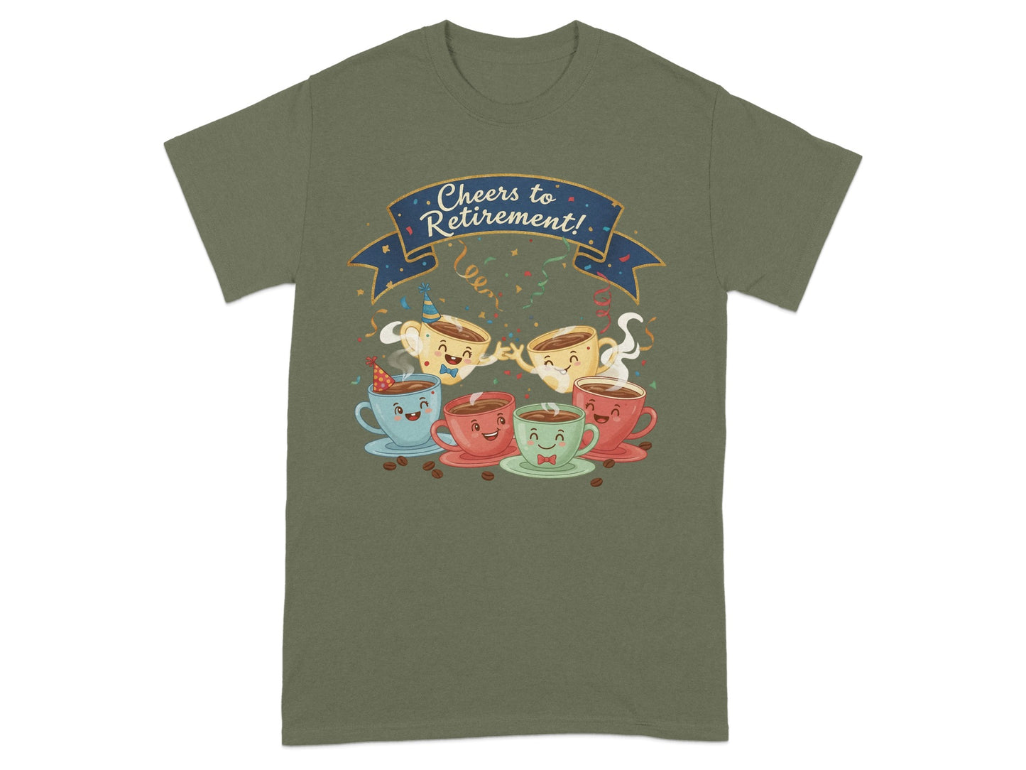 Cheers to Retirement Coffee Celebration T-Shirt