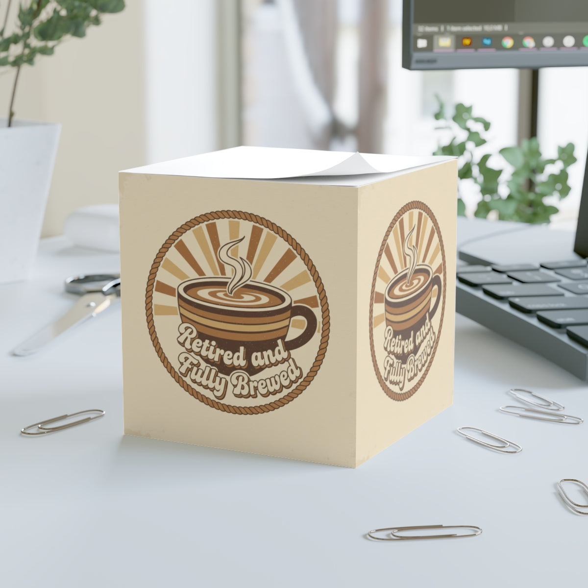 Retired and Fully Brewed Coffee Design Desk Accessory