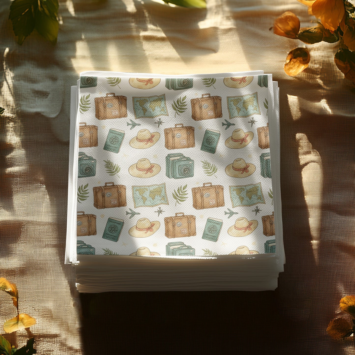 Travel Adventure Illustrated Tissue Paper Crafting Set
