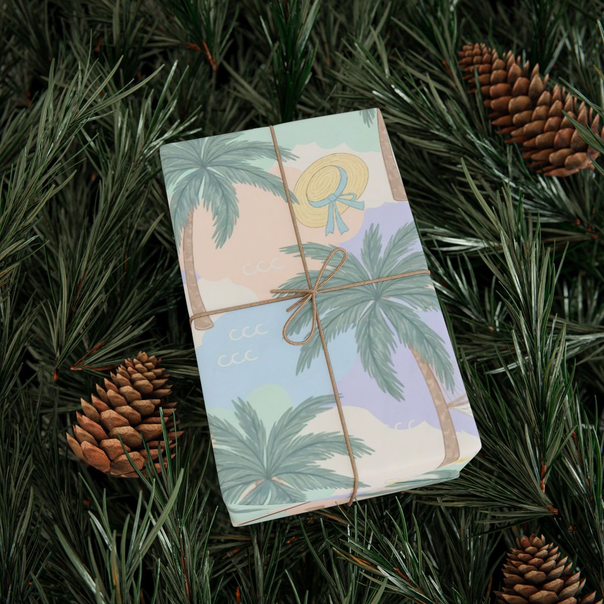 Tropical Palm Tree Gift Wrap Product