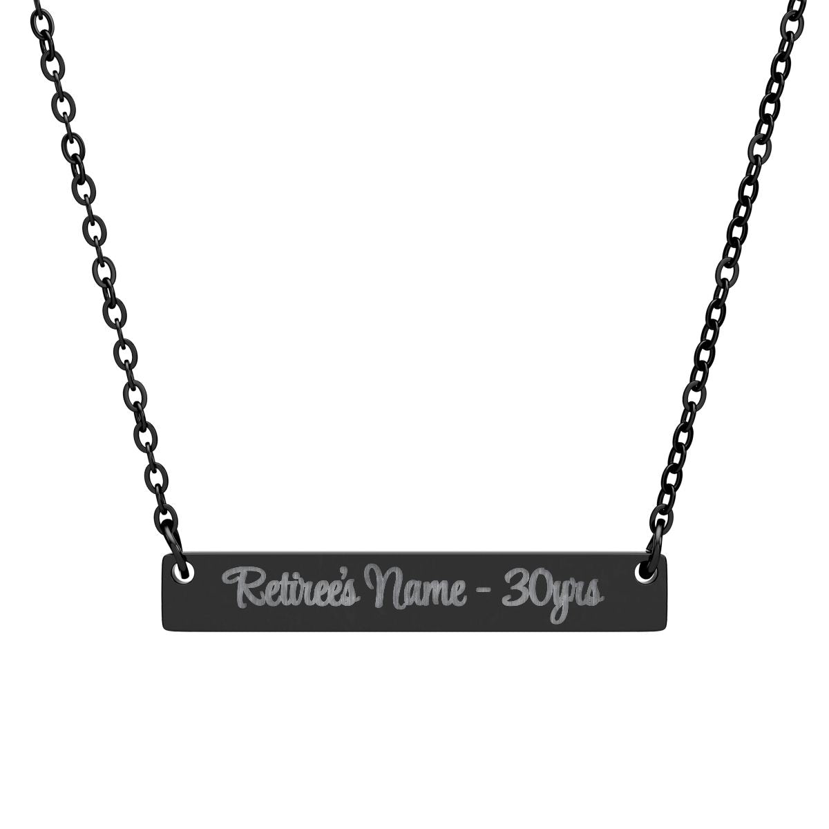 Retirement Celebration Necklace 30 Years Custom Gift