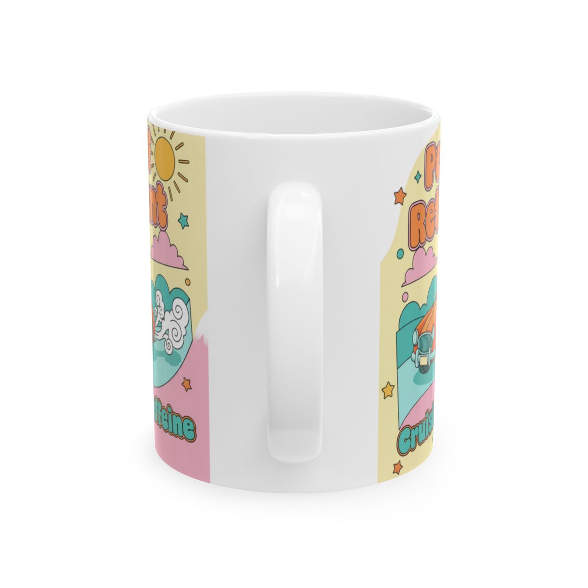 Cute Cartoon Animal and Sun Design Coffee Mug