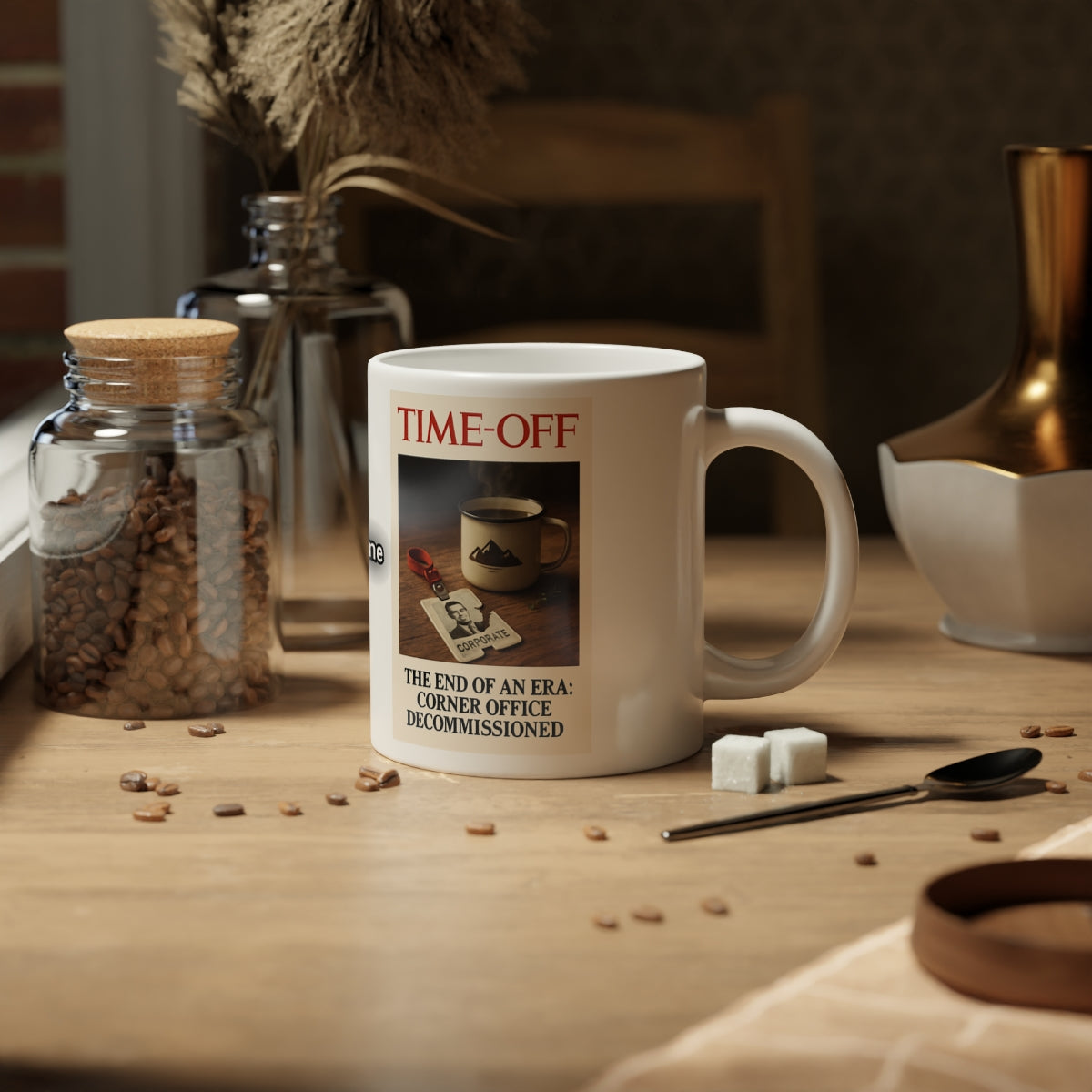 Time-Off Coffee Mug The End Of An Era Corner Office