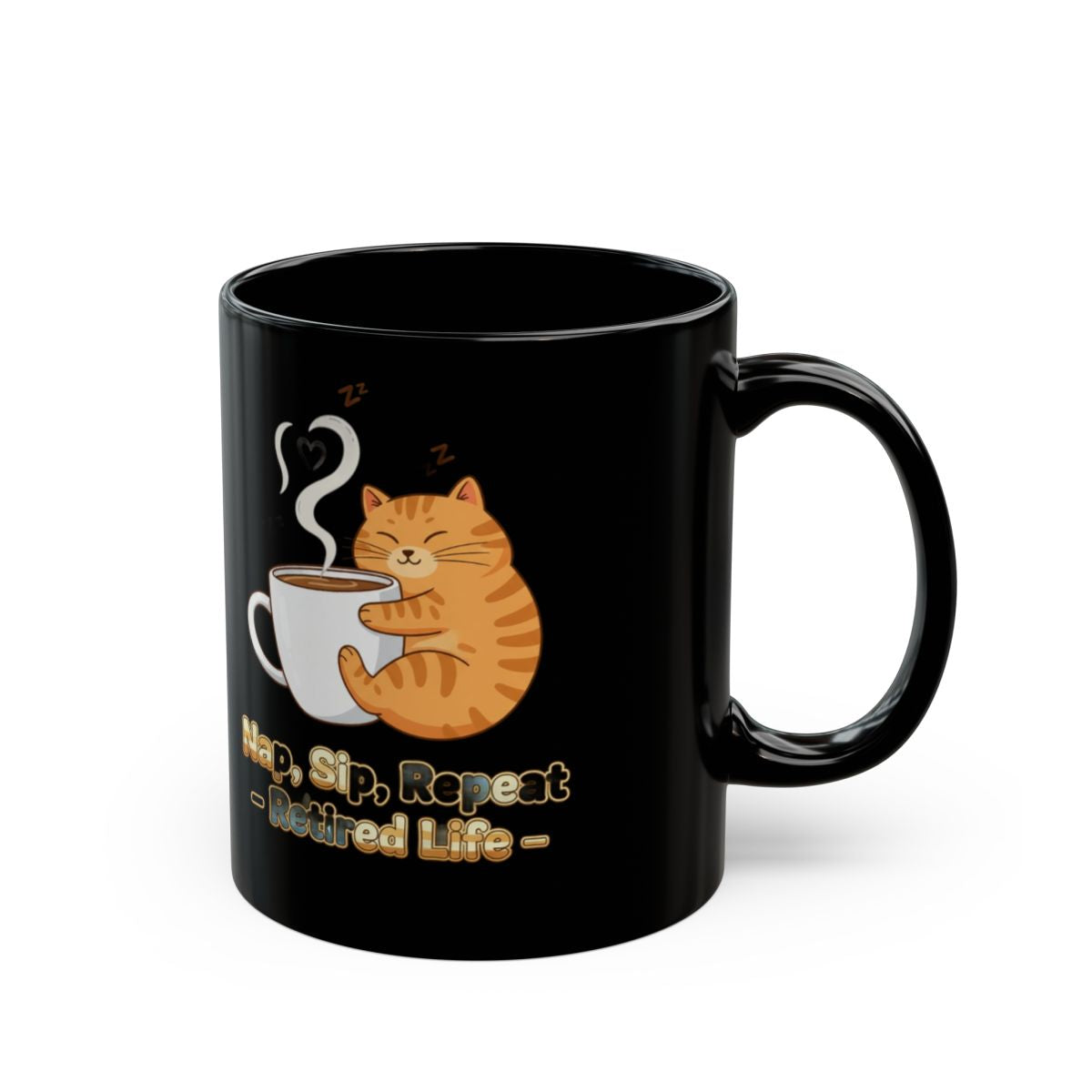Nap Sip Repeat Cat Mug Capturing Relaxed Lifestyle